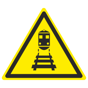 Наклейка W-31 «Берегись поезда»