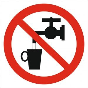 Наклейка Не использовать в качестве питьевой воды